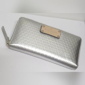 KATE SPADE Silver Patent Yaletown Neda Wallet STUNNING!!! SALE SALE SALE